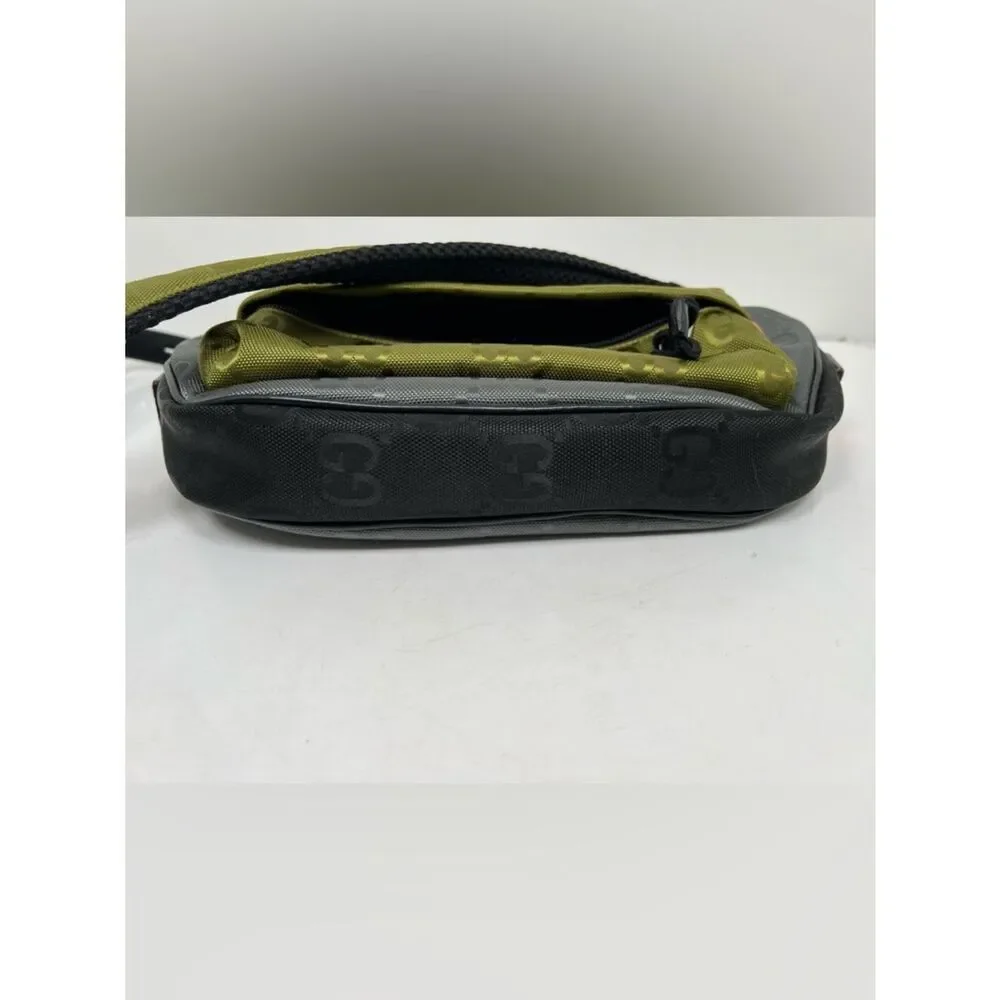 Gucci Men's Green Match Medium Gg Crossbody Bag